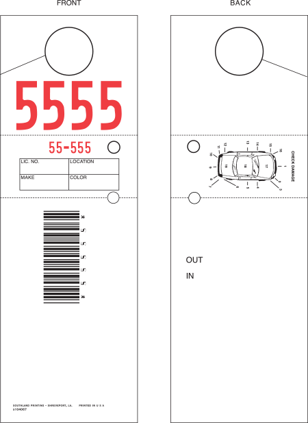 3 Part POM/POM3BC1 Parking Ticket Stock Generic