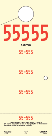 5 Part Sprint/STK5HTD Parking Ticket Stock Generic