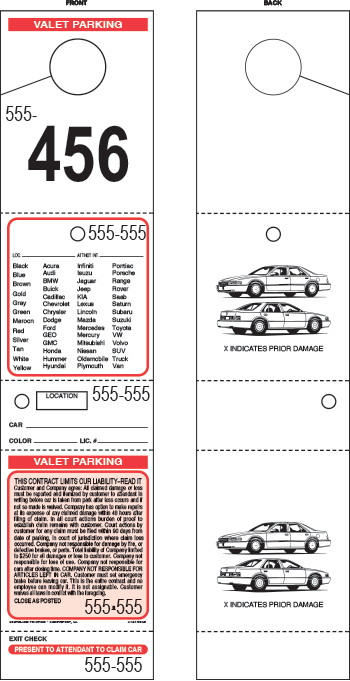 Sprint/5 Part Jumbo Number Parking Ticket Stock Generic
