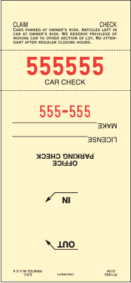3 Part Sprint/PT1002 Parking Ticket Stock Generic