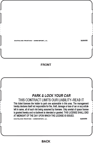 S&B/PMS/B with Disclaimer Stock Generic Ticket