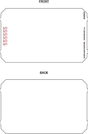 Designa/ABACUS50S Blanks Stock Generic Parking Ticket