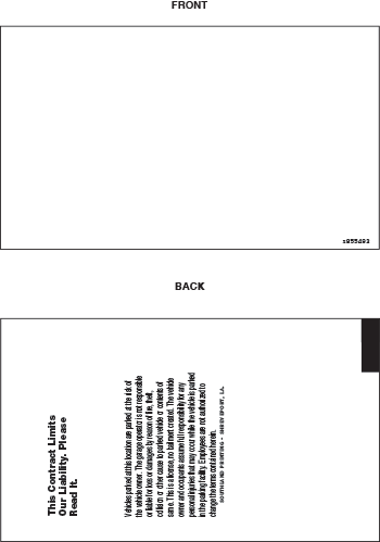 TIBA/MP30DSK Part # 959-1000-22-STD No Address Stock Generic Parking Ticket