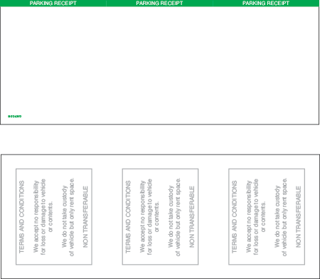 T2/LUKEII with Disclaimer Parking Ticket Stock Generic