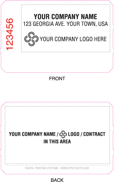 Amano ETP 10-12 Custom Parking Ticket