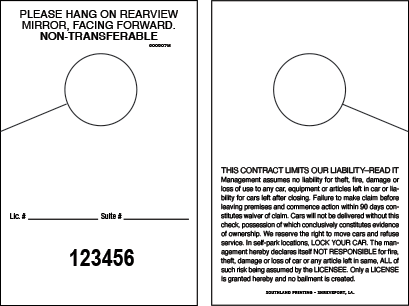 Monthly Permit Blanks Stock Generic