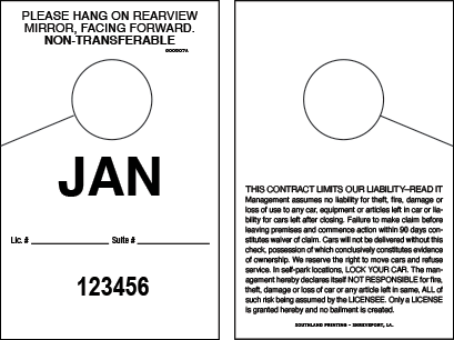 Monthly Permits January-December Stock Generic
